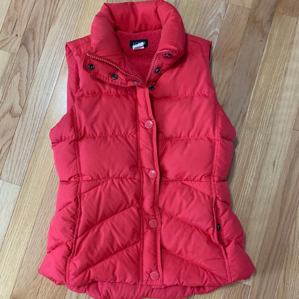 J.Crew puffer vest size XS red